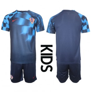 Kroatien Replika Babytøj Udebanesæt Børn VM 2022 Kortærmet (+ Korte bukser)